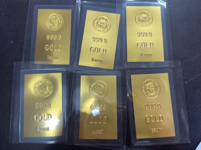 K24金の1gシート6枚