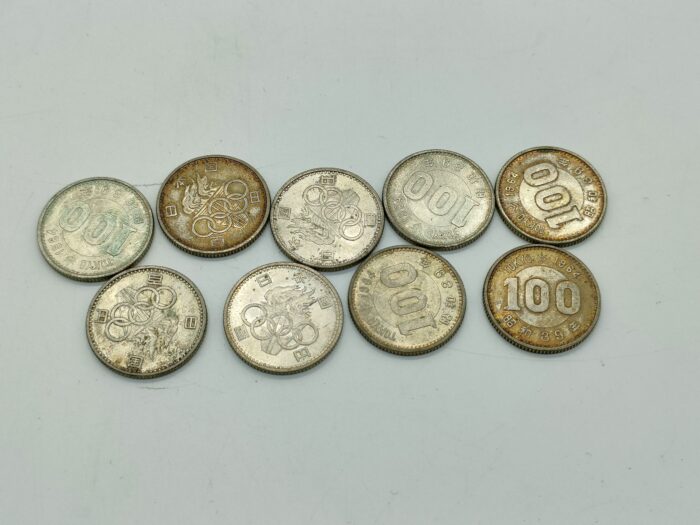 1964年 東京オリンピック 100円 銀貨 9枚