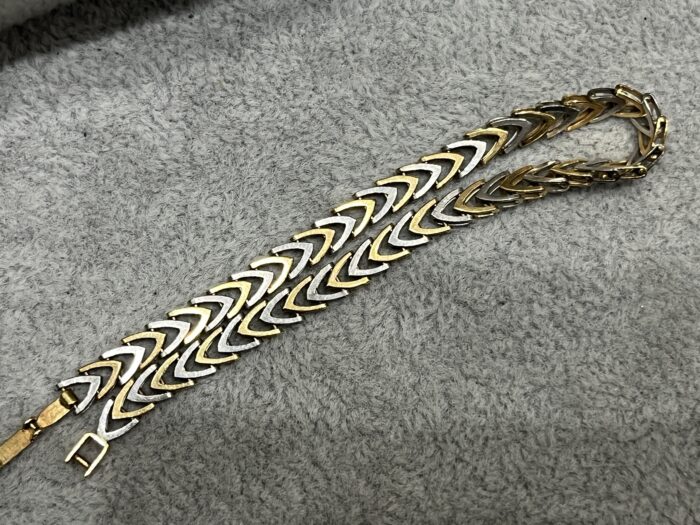 K18/Pt850のコンビのネックレス